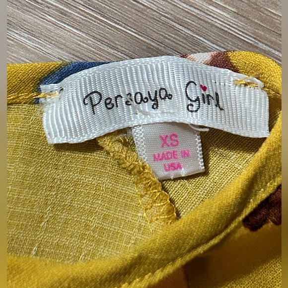 Persaya Girl | Goldenrod Floral Tunic - Picture 3 of 4